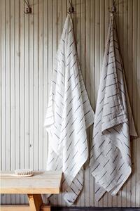 Lapuan Kankurit Lněný ručník Paussi, bílo-šedý