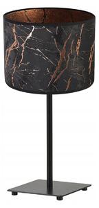 Stolní lampa Werona 3, 1x černé textilní stínítko se vzorem, (výběr ze 4 barev konstrukce), c