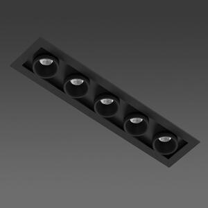 BPM 410012.05.RF.BK-BK.40.ST.9.27.DA Zápustné svítidlo OKKO MODULAR 214x48 černé s rámečkem 5x1,4W CRI90 2700K DALI - BPM