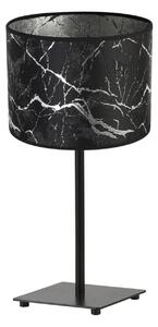 Stolní lampa Werona 3, 1x černé textilní stínítko se vzorem, (výběr ze 4 barev konstrukce), s
