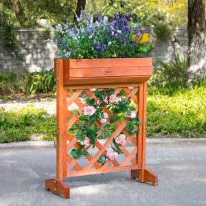 Dřevěný zahradní květinový box
