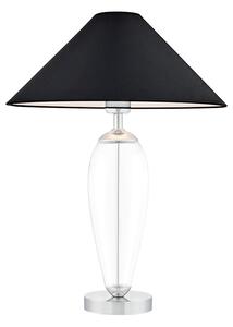 Vysoká stolní lampa z čirého skla