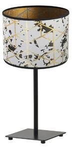 Stolní lampa Werona 5, 1x šedé textilní stínítko se vzorem, (výběr ze 4 barev konstrukce), g