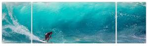 Obraz surfaře ve vlnách (170x50 cm)