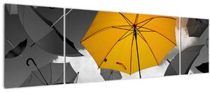Obraz žlutého deštníku (170x50 cm)