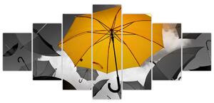 Obraz žlutého deštníku (210x100 cm)