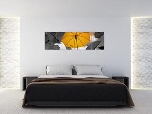 Obraz žlutého deštníku (170x50 cm)