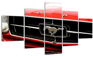 Obraz - Detail červeného auta (125x70 cm)