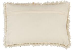Krémový smyčkový polštář se zlatými flitry Pearl – 40*60*20 cm - J-Line by Jolipa