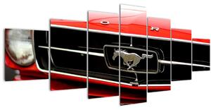 Obraz - Detail červeného auta (210x100 cm)