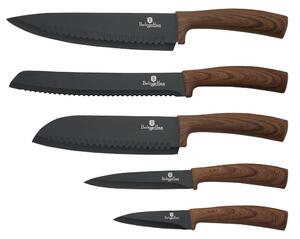 BERLINGERHAUS Sada nožů s nepřilnavým povrchem a magnetickým držákem 6 ks Forest Line BH-2540