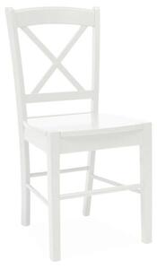 Bílá dřevěná židle CD-56
