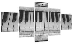 Obraz starého klavíru (125x70 cm)