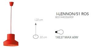 Závěsný silikonový lustr Faneurope I-LENNON/S1 ROS
