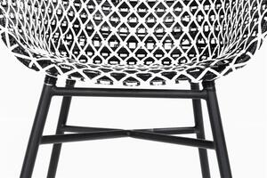 Delphine Hartman jídelní židle s hliníkovou podnoží white-black