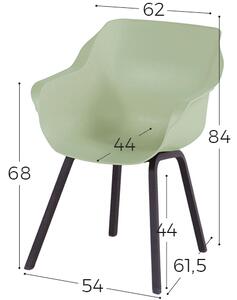 Sophie Comino zahradní souprava Hartman Sophie - barva židle: French green