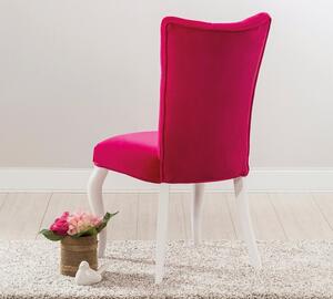 Čalouněná židle Rosie - růžová/bílá