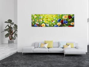 Obraz divokých květin (170x50 cm)