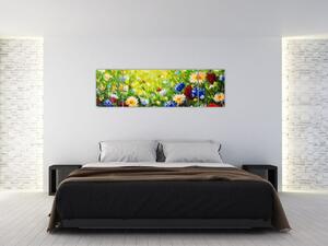 Obraz divokých květin (170x50 cm)