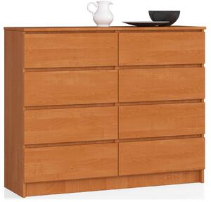 Ak furniture Komoda Kuba 120 cm 8 šuplíků olše
