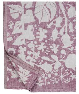 Lněný ručník Villiyrtit, len bordový, Rozměry 95x180 cm