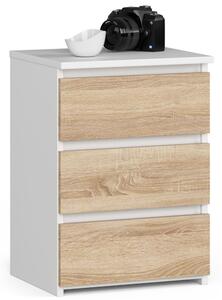 Ak furniture Komoda CL3 40 cm bílá/dub sonoma