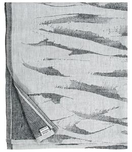 Lněný ručník Aallokko, černý, Rozměry 95x180 cm