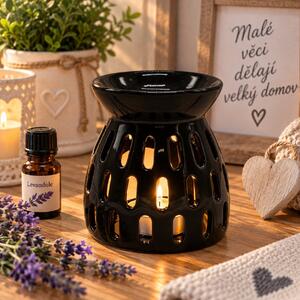 Aromalampa keramická černá 13 cm 9000471