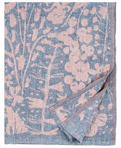 Lněný ručník Villiyrtit, borůvkovo skořicový, Rozměry 95x180 cm
