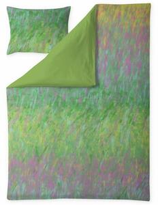 Povlečení Sarpaneva Kukkaketo 150x210 50x60, bavlna tencel, růžovo-zelené