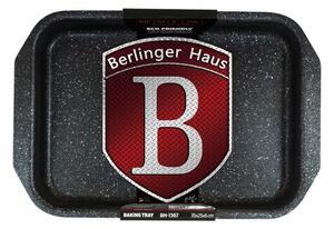BERLINGERHAUS Pečící plech hluboký s mramorovým povrchem Burgundy Metallic Line 35x25cm BH-1367