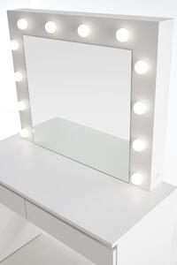 Toaletka Hollywood, bílá + osvětlení