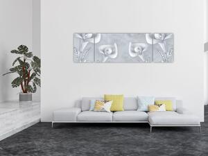 Obraz - Perlové květy (170x50 cm)