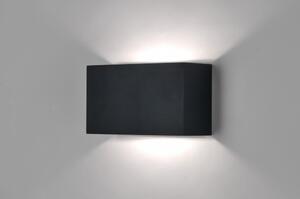 Nástěnné designové černé svítidlo Modern Straight Black (Nordtech)