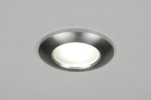 Zápustné koupelnové LED svítidlo z broušeného hliníku (Nordtech)
