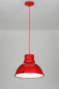 Závěsné červené retro svítidlo Redbruin (Greyhound)