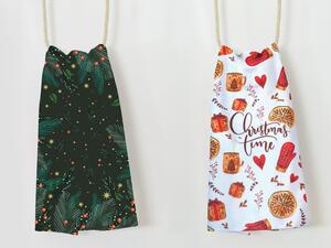 KUCHYŇSKÉ UTĚRKY MS HOME CHRISTMAS SADA 2 KS 38X60 CM VZOROVANÉ