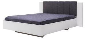 Manželská postel Stuart 160x200cm - bílá/šedá