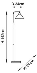 Endon 107609 - Stojací lampa 1xE27/10W/230V mosaz