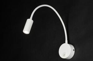 Nástěnné designové bílé LED svítidlo Fibie White (Nordtech)