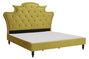 TEMPO Luxusní postel, zlatá Velvet látka, 180x200, REINA