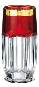 BOHEMIA SAFARI RUBIN SKLENICE NA VODU 300 ML SADA 6 KS