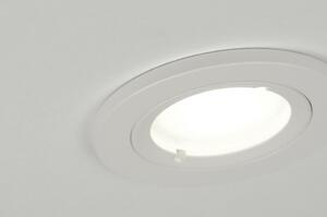 Zápustné koupelnové svítidlo z bíle lakovaného hliníku (Nordtech)