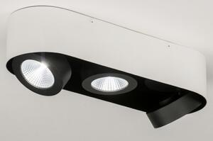 Stropní bodové bílé LED svítidlo Troncetto III Black and White (Nordtech)