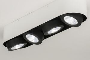 Stropní bodové bílé LED svítidlo Troncetto IV Black and White (Nordtech)
