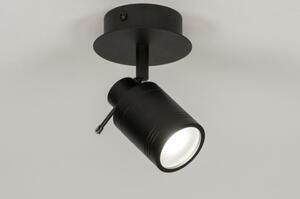 Stropní nebo nástěnné bodové černé koupelnové svítidlo Spot Riva Black (Nordtech)