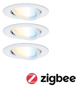 P 92440 LED vestavné svítidlo Nova Coin kruhové 84mm 50° měnitelná bílá 3x6W 230V bílá mat hliník - PAULMANN