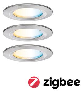 P 92443 LED vestavné svítidlo Nova Coin IP44 kruhové 78mm měnitelná bílá 3x6W 230V kov kartáčovaný hliník - PAULMANN