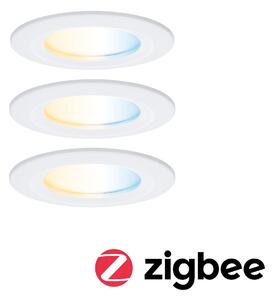 P 92442 LED vestavné svítidlo Nova Coin IP44 kruhové 78mm měnitelná bílá 3x6W 230V bílá mat hliník - PAULMANN