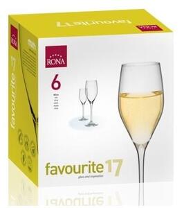 RONA FAVOURITE SKLENICE NA ŠAMPAŇSKÉ 170ML SADA 6KS